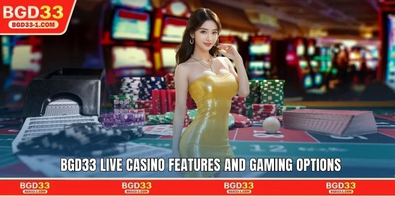 BGD33 live casino features and gaming options